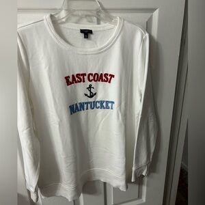 NWT Talbots East Coast White sweatshirt